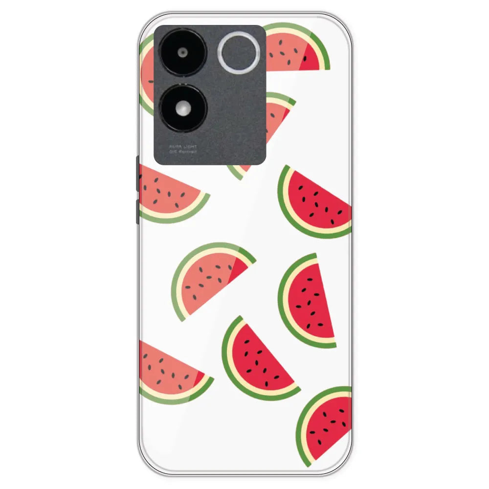 Watermelons - Clear Printed Silicone Case For IQOO Z7 Pro