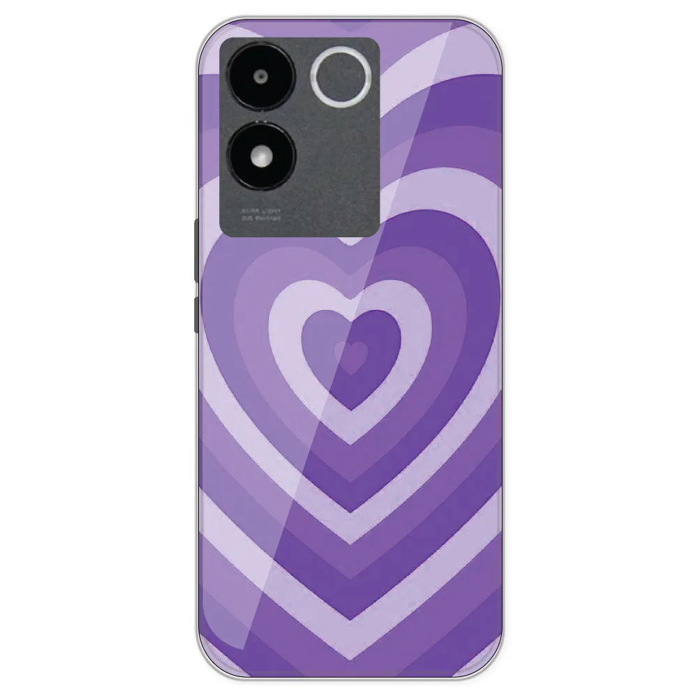 Purple Hearts - Printed Silicone 7Case For IQOO Z7 Pro