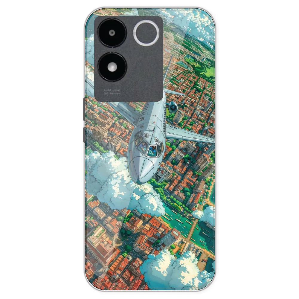 Flying Over City - Printed Silicone Case For IQOO Z7 Pro