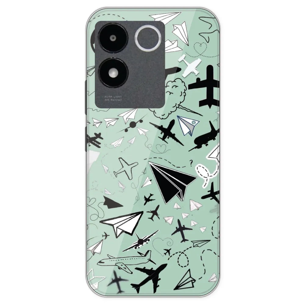 Planes - Printed Silicone Case For IQOO Z7 Pro