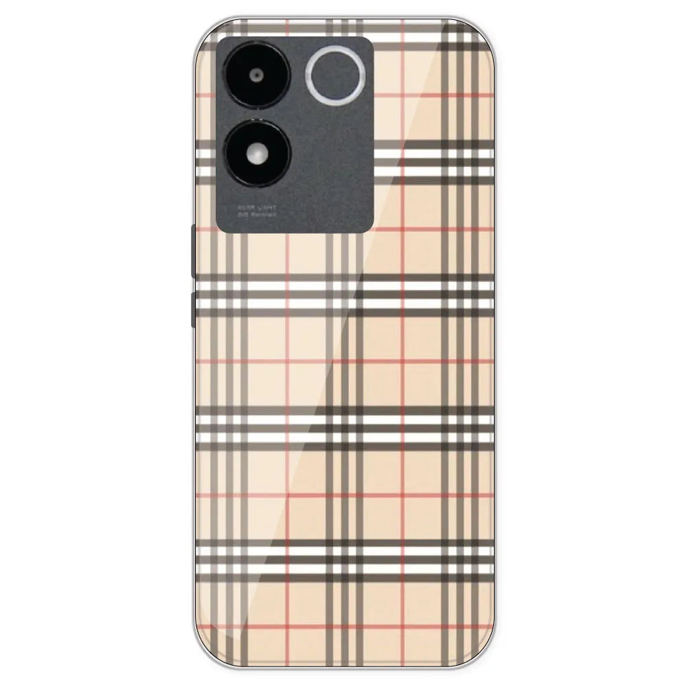 Yellow Checks - Printed Silicone Case For IQOO Z7 Pro