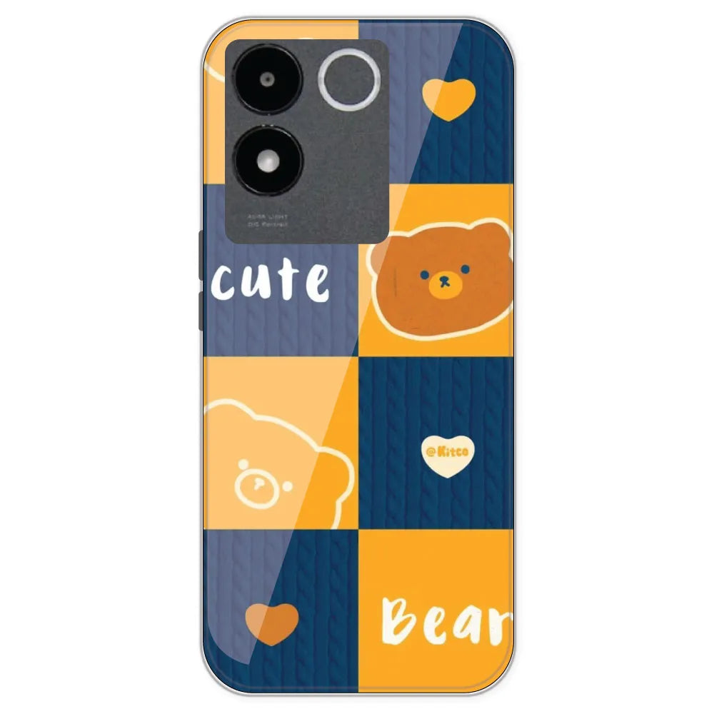 Cute Bear Collage - Printed Silicone Case For IQOO Z7 Pro