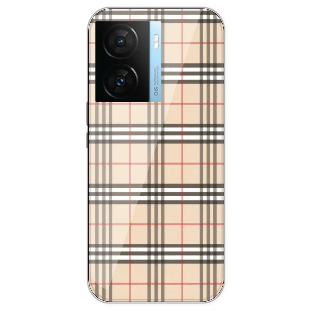 Yellow Checks - Printed Silicone Case For IQOO Z7S