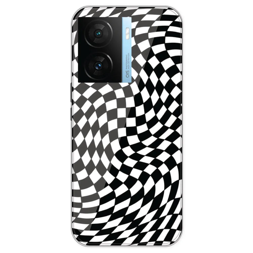 Checks - Printed Silicone Case For IQOO Z7S