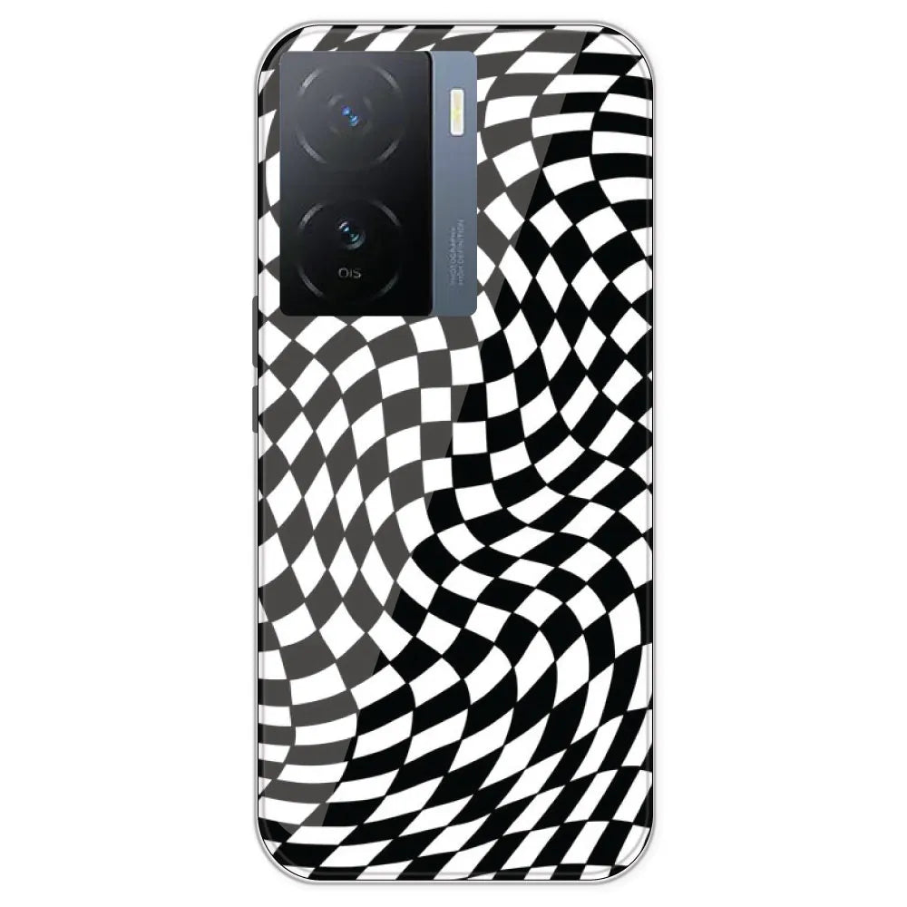 Checks - Printed Silicone Case For IQOO Z7