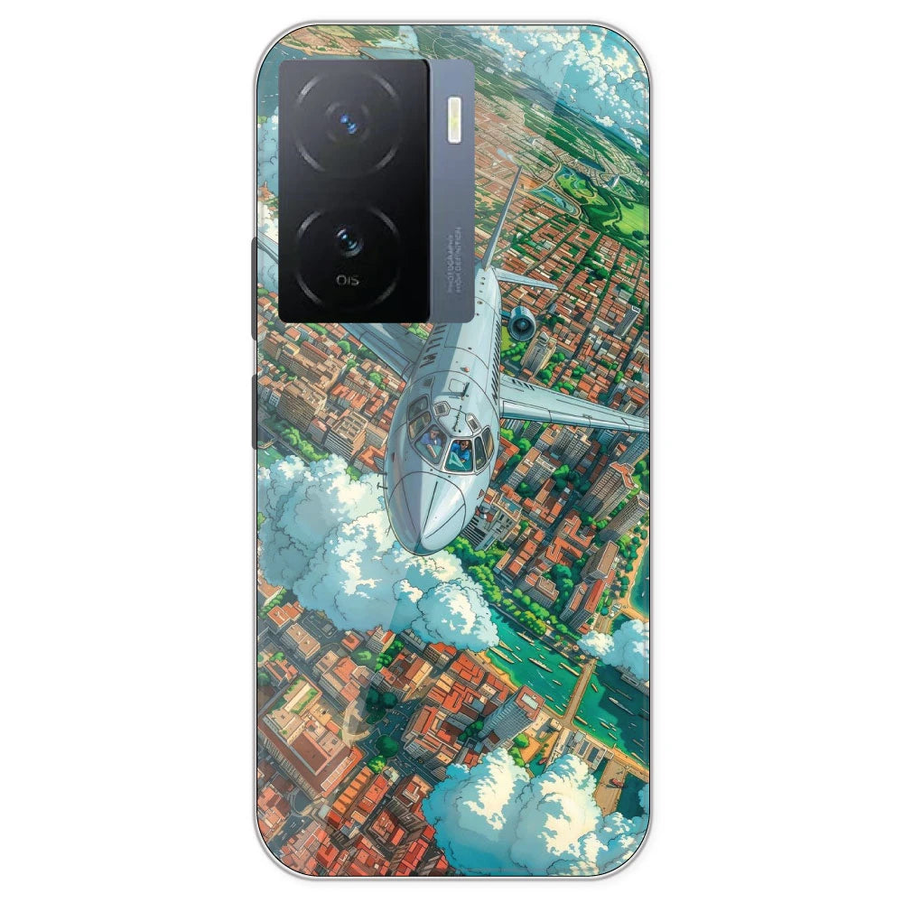 Flying Over City - Printed Silicone Case For IQOO Z7
