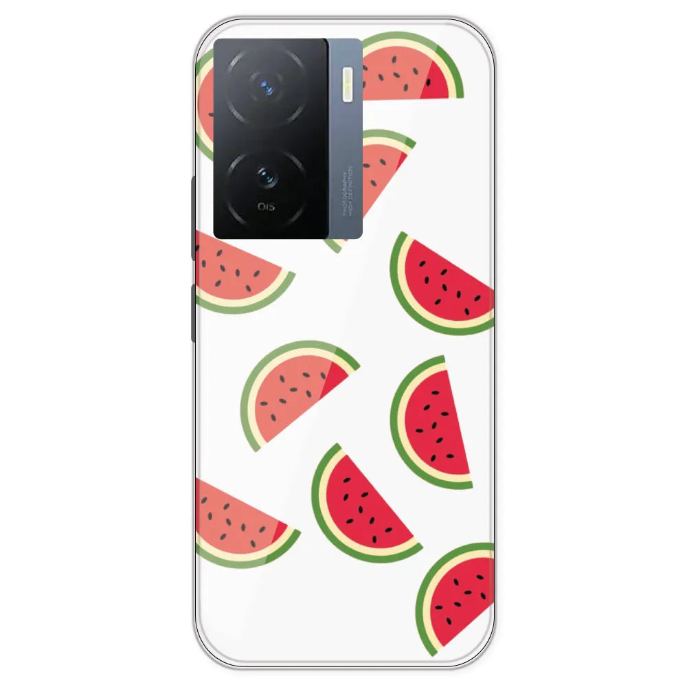 Watermelons - Clear Printed Silicone Case For IQOO Z7