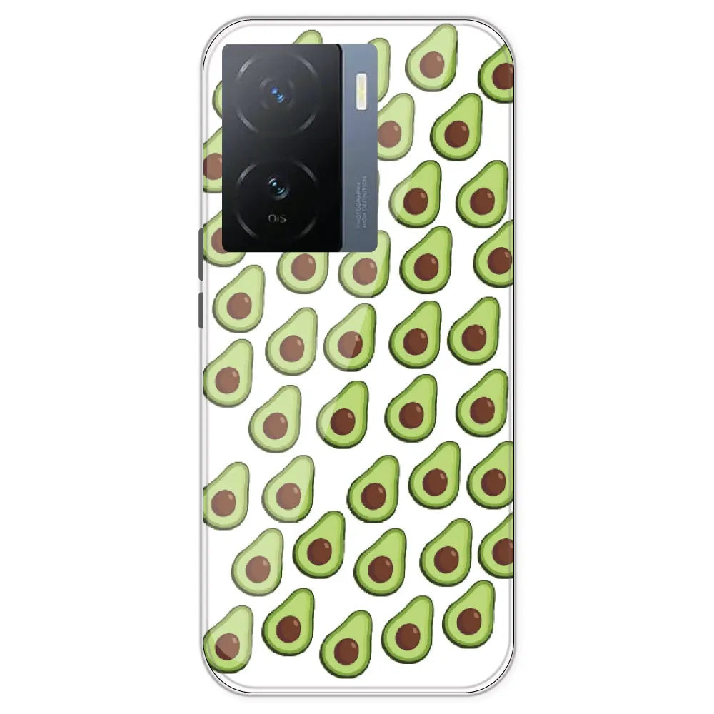 Avocado - Clear Printed Silicone Case For IQOO Z7