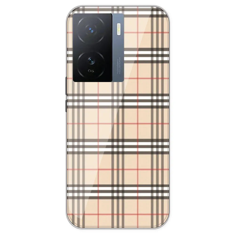Yellow Checks - Printed Silicone Case For IQOO Z7