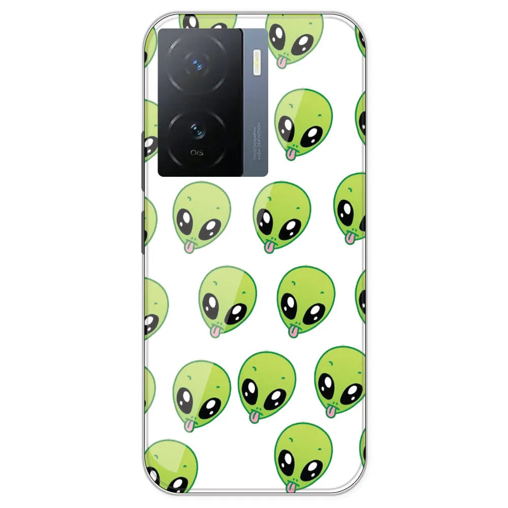 Alien - Clear Printed Silicone Case For IQOO Z7
