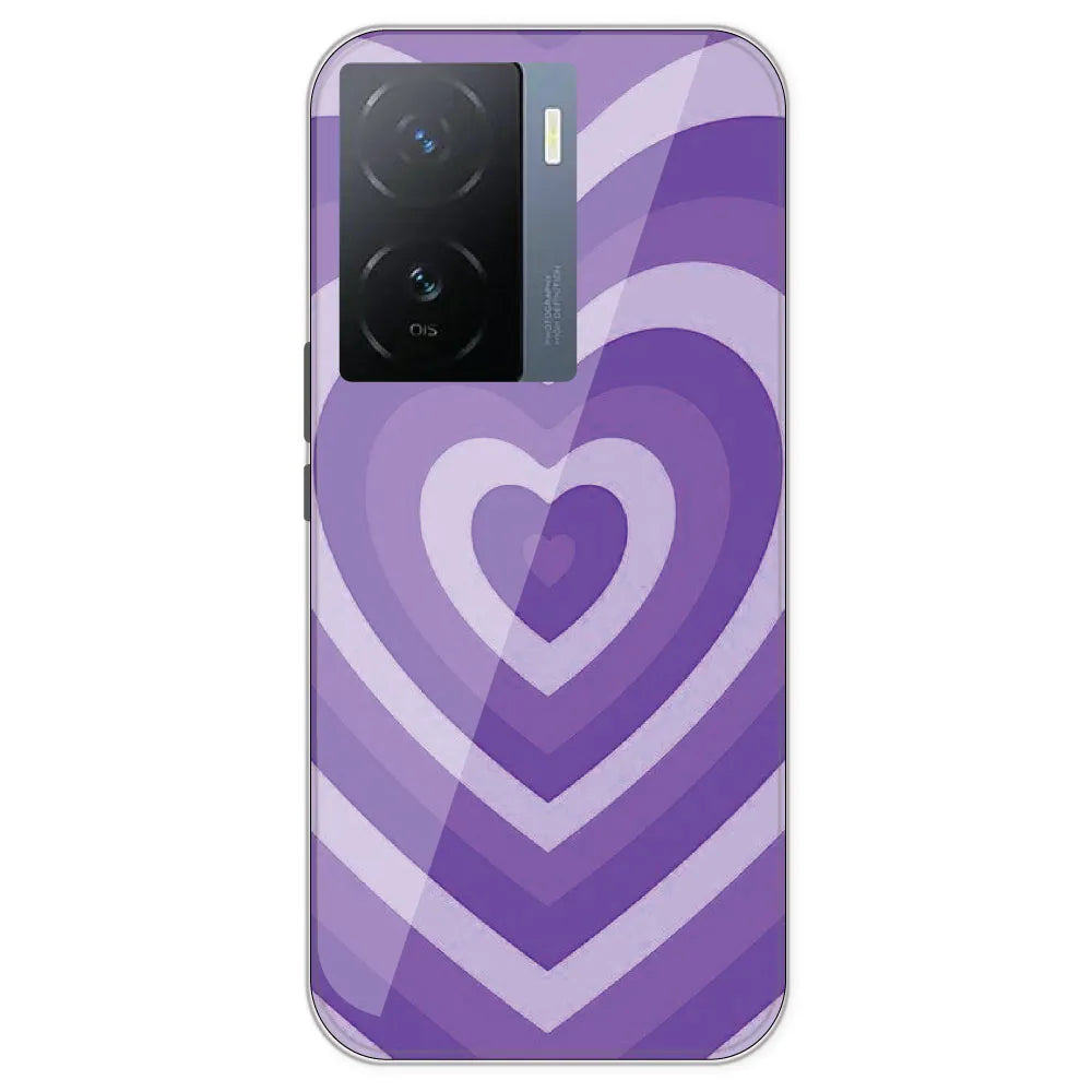 Purple Hearts - Printed Silicone 7Case For IQOO Z7