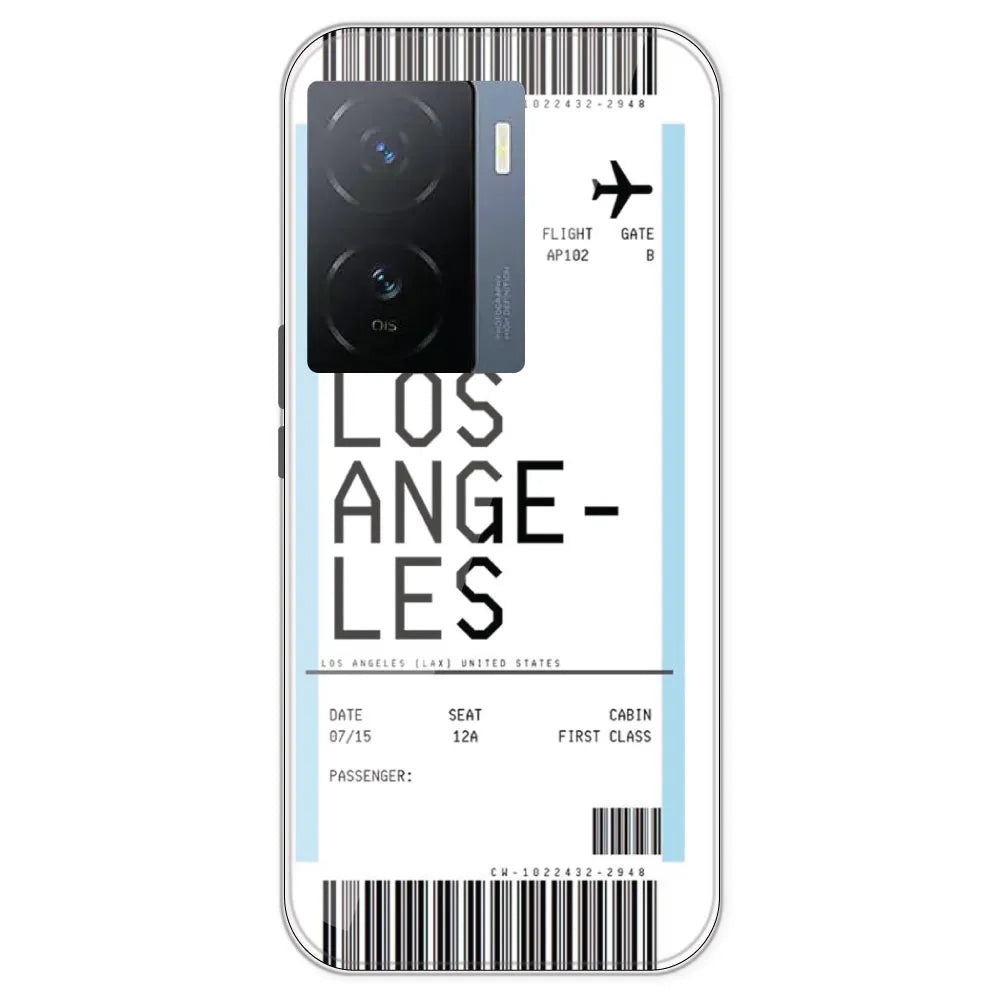 Los Angeles Ticket - Clear Printed Silicone Case For IQOO Z7