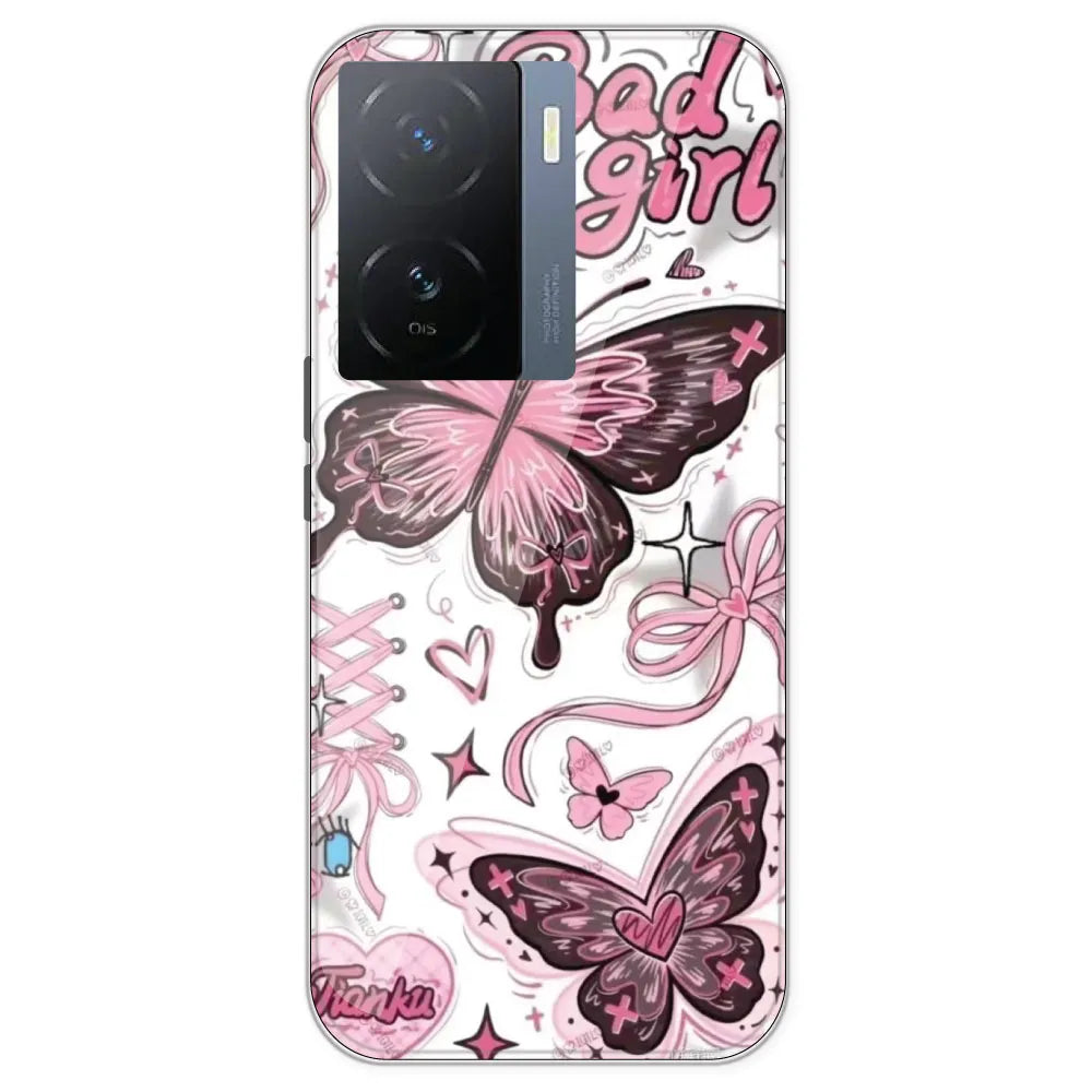 Bad Girl Butterfly - Printed Silicone Case For IQOO Z7