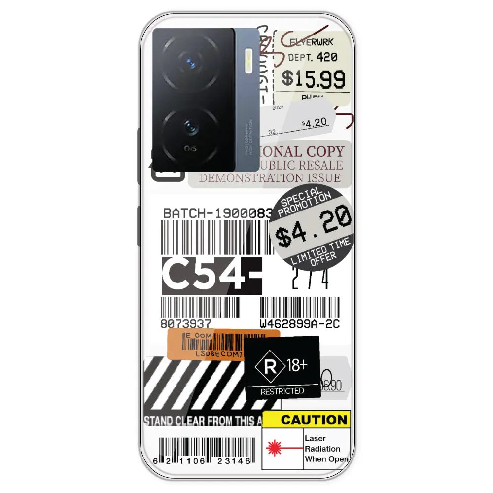 Labels - Clear Printed Silicone Case For IQOO Z7