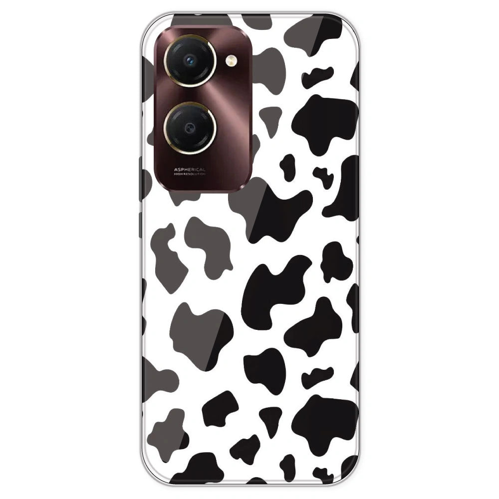 Cow Print - Clear Printed Silicone Case For IQOO Z9 Lite