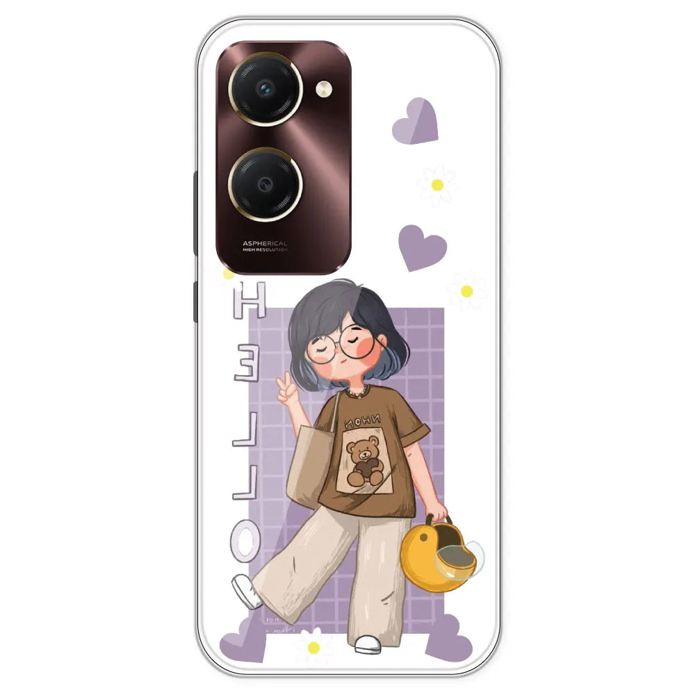 Introvert Girl - Clear Printed Silicone Case For IQOO Z9