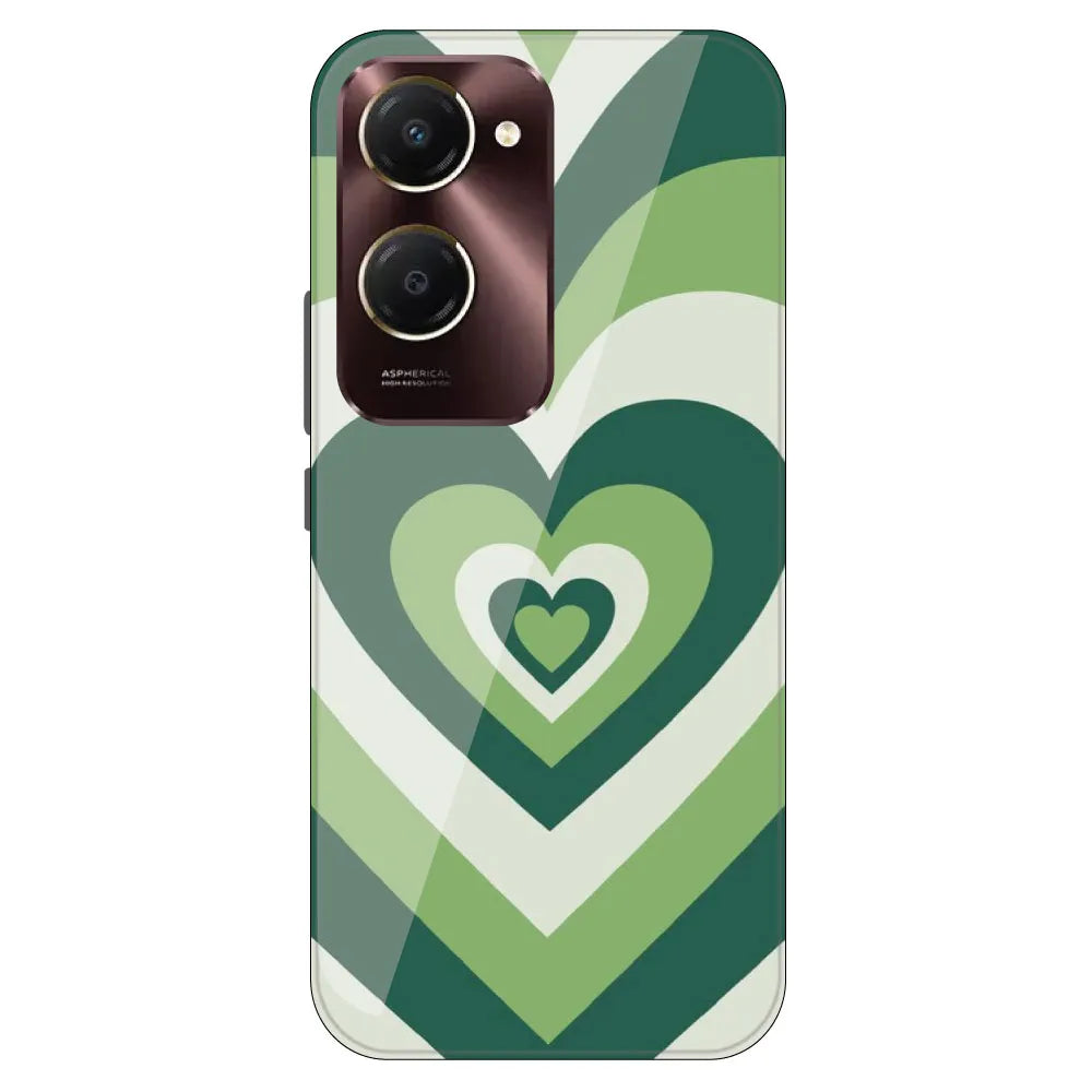 Dark Green Hearts - Printed Silicone Case For IQOO Z9 Lite