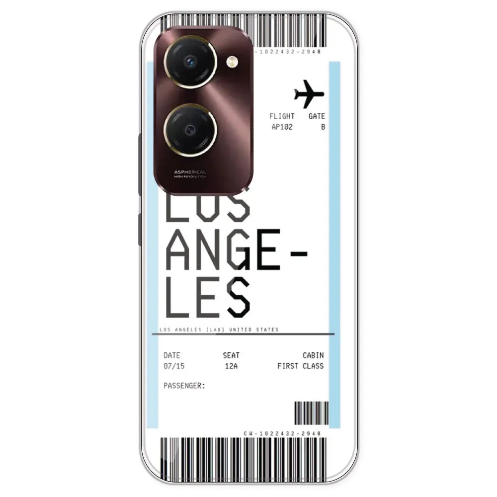 Los Angeles Ticket - Clear Printed Silicone Case For IQOO Z9