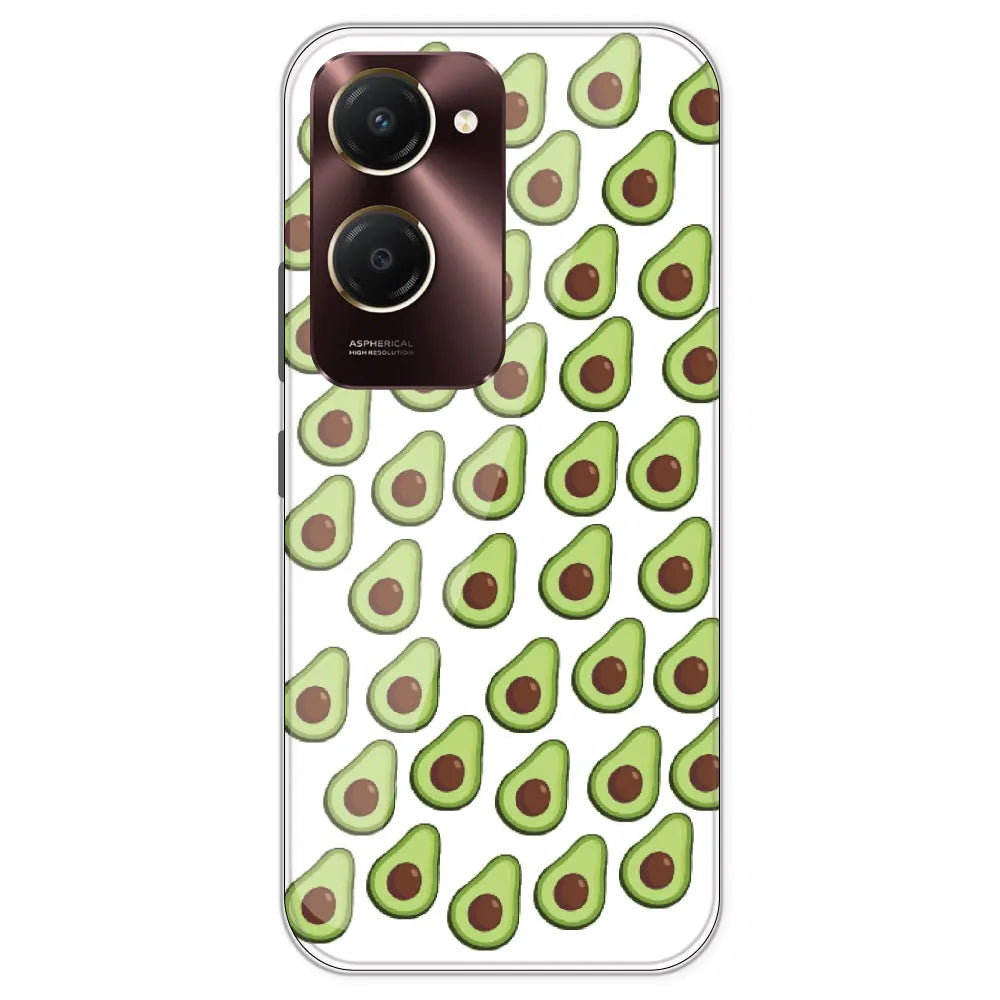 Avocado - Clear Printed Silicone Case For IQOO Z9 Lite