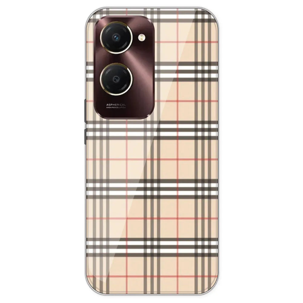 Yellow Checks - Printed Silicone Case For IQOO Z9 Lite