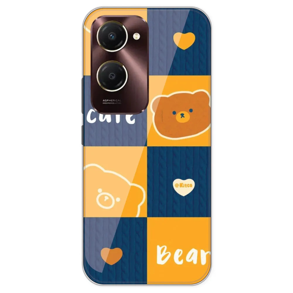 Cute Bear Collage - Printed Silicone Case For IQOO Z9 Lite