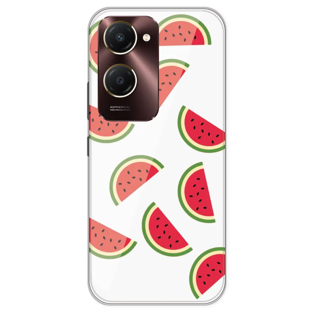 Watermelons - Clear Printed Silicone Case For IQOO Z9 Lite