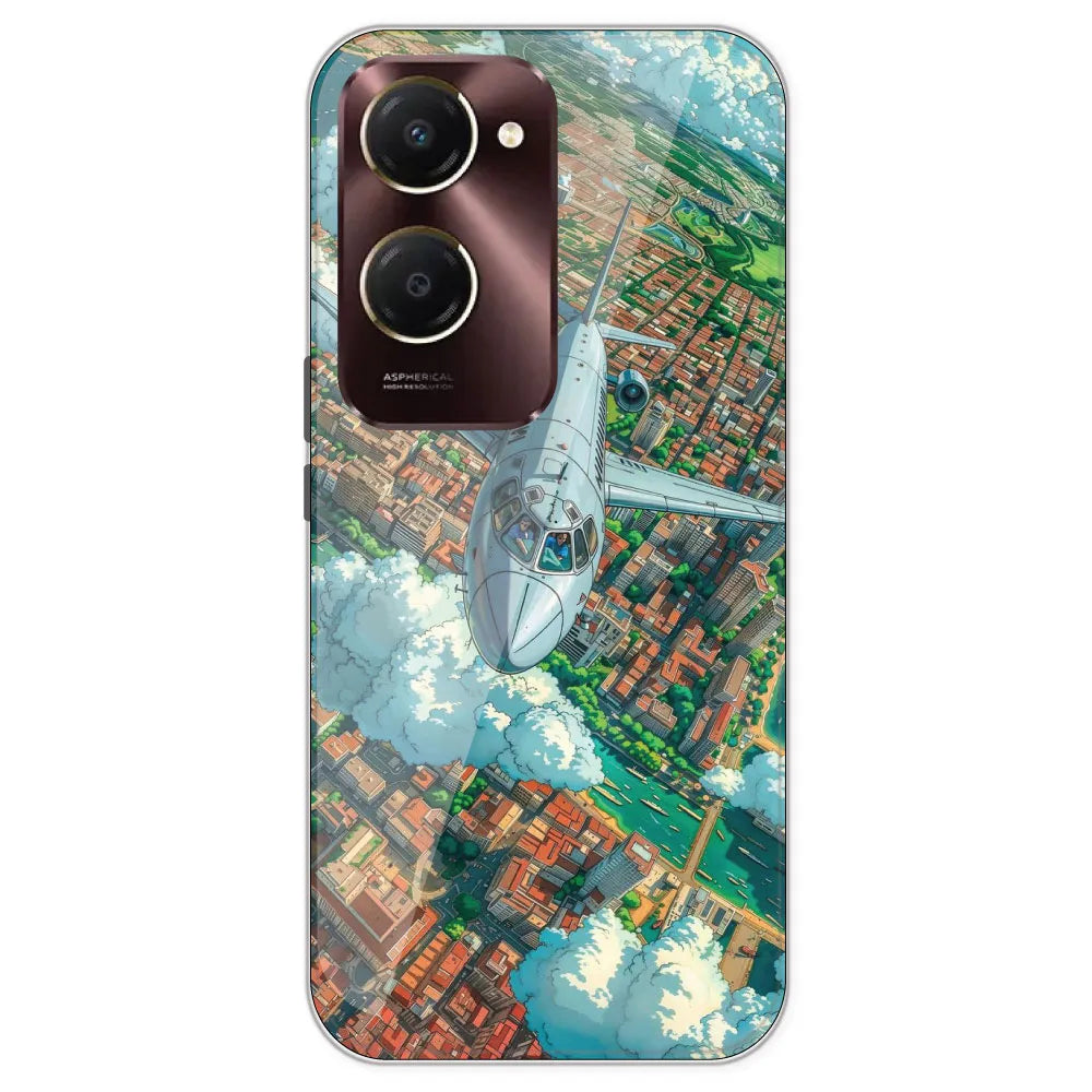 Flying Over City - Printed Silicone Case For IQOO Z9 Lite