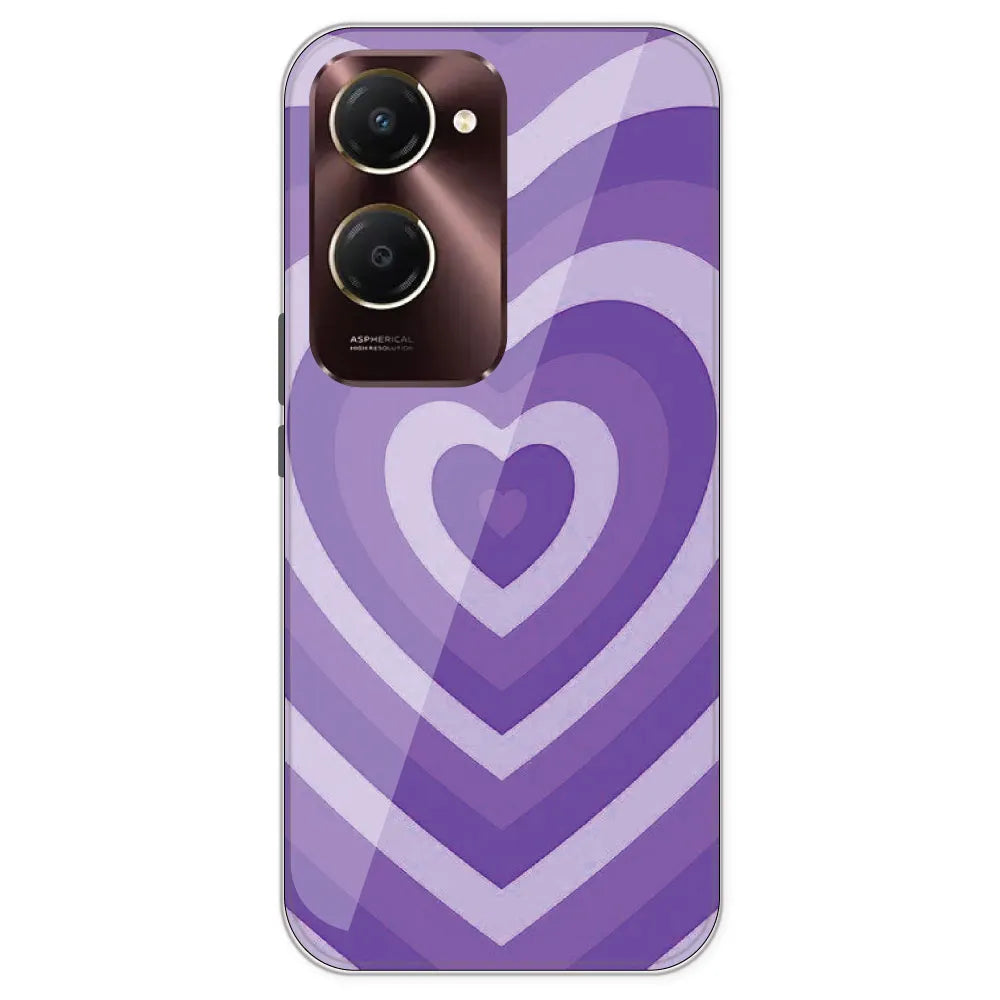 Purple Hearts - Printed Silicone 7Case For IQOO Z9 Lite