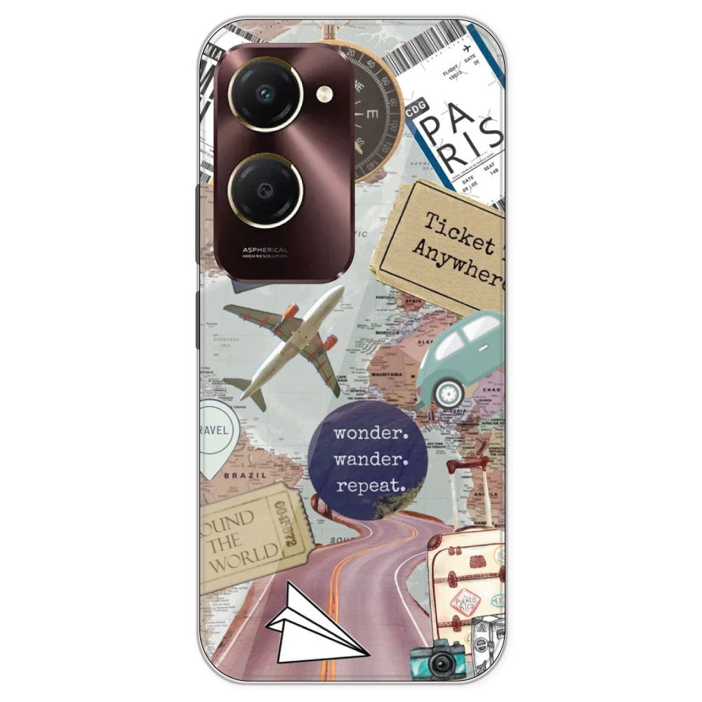 Travel Collage - Printed Silicone Case For IQOO Z9 Lite