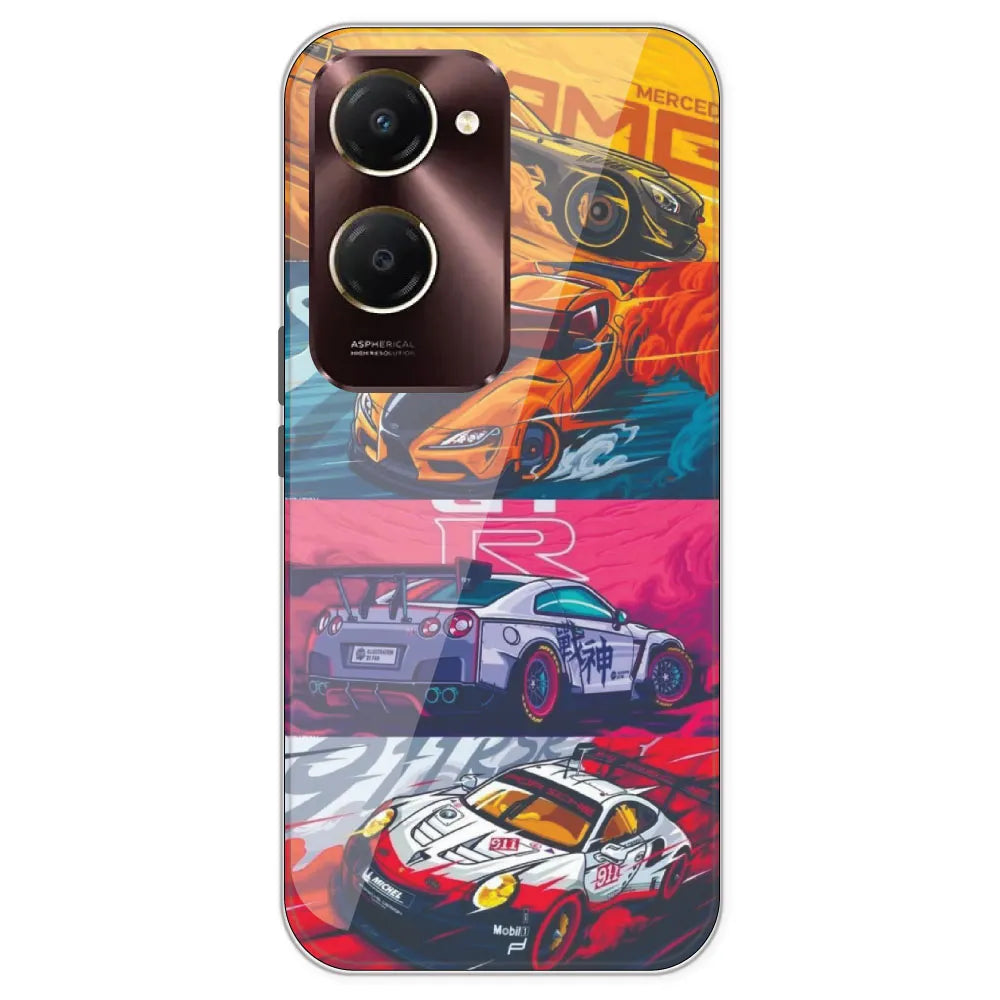 Sports Cars - Printed Silicone Case For IQOO Z9 Lite