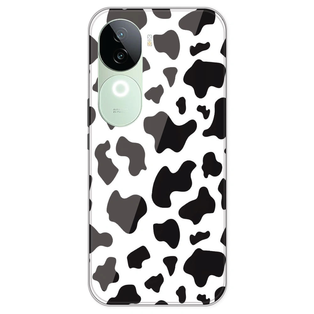 Cow Print - Clear Printed Silicone Case For IQOO Z9S