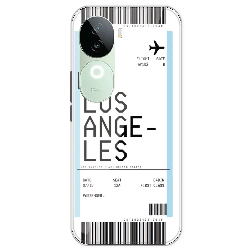 Los Angeles Ticket - Clear Printed Silicone Case For IQOO Z9S