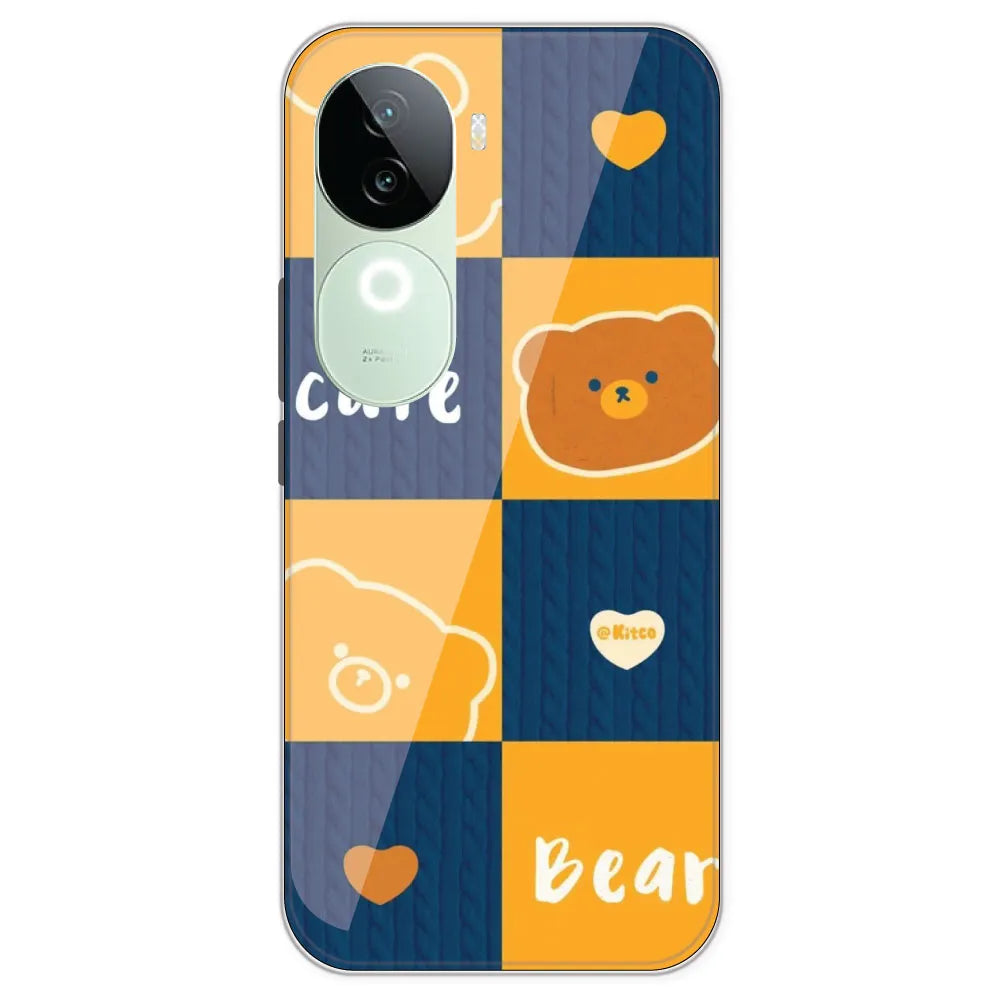 Cute Bear Collage - Printed Silicone Case For IQOO Z9S