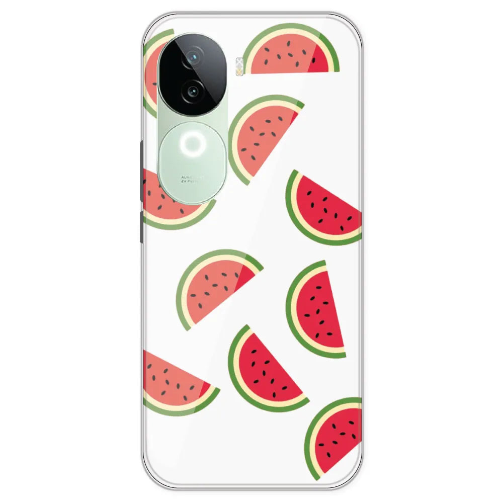 Watermelons - Clear Printed Silicone Case For IQOO Z9S