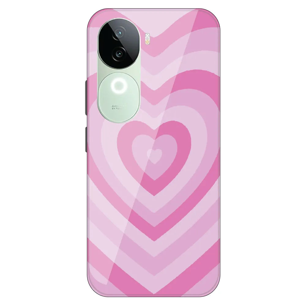Pink Hearts - Printed Silicone Case For IQOO Neo Z9S