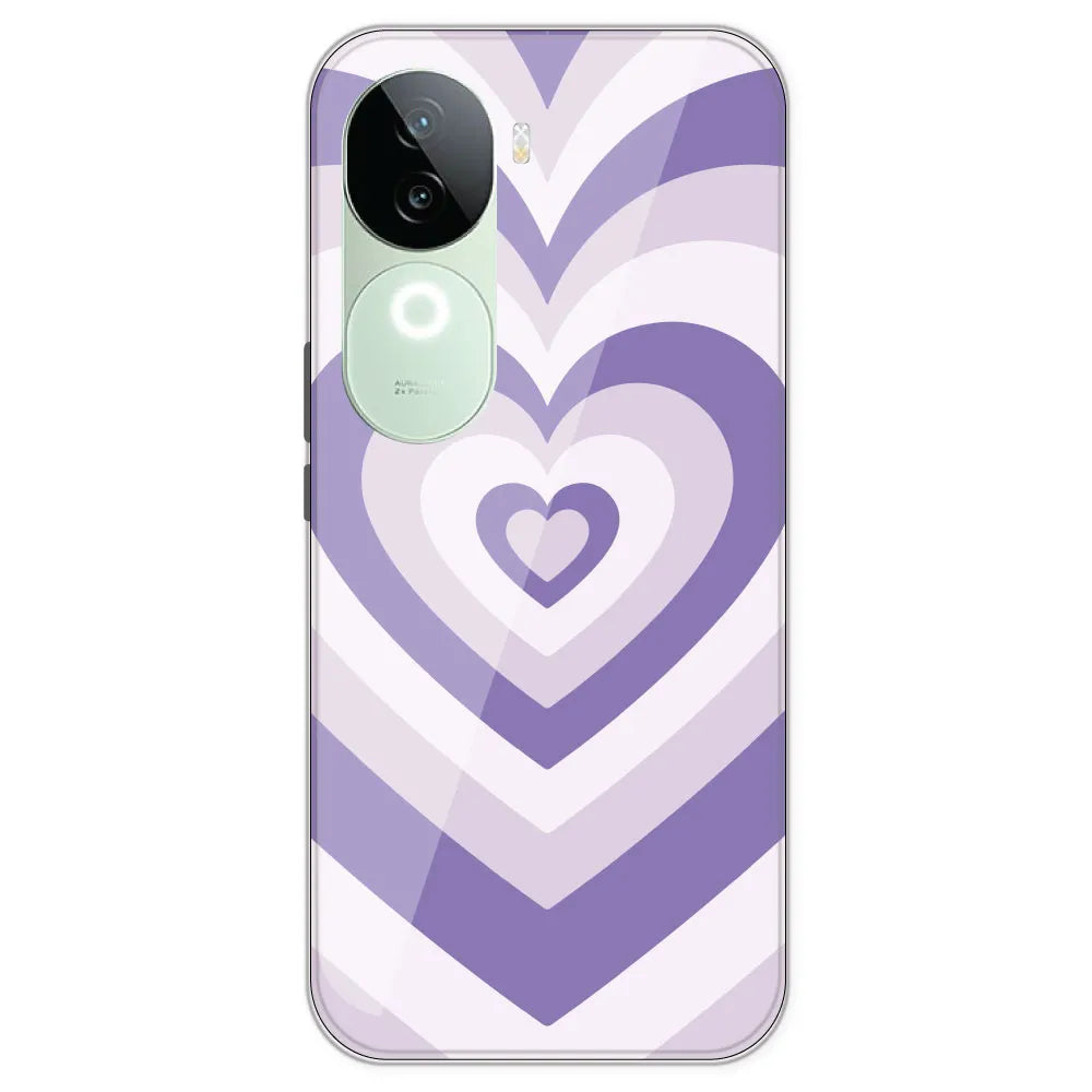 Dark Purple Hearts - Printed Silicone Case For IQOO Z9S