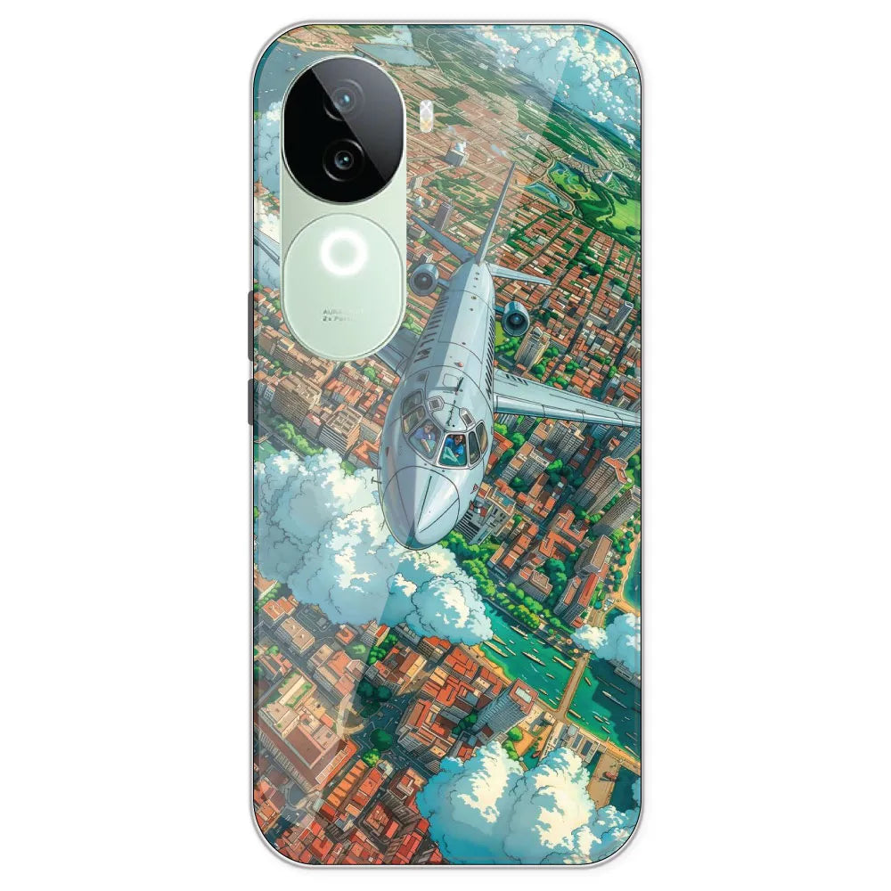 Flying Over City - Printed Silicone Case For IQOO Z9S