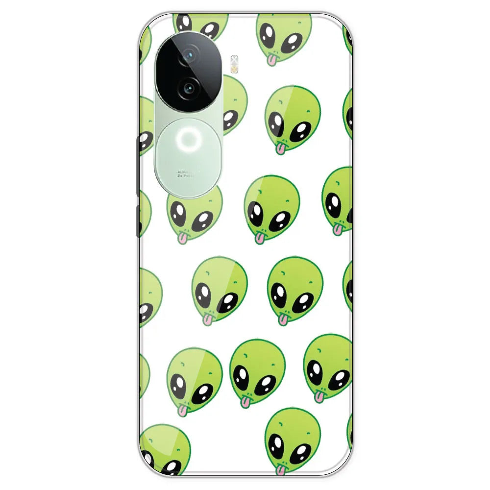 Alien - Clear Printed Silicone Case For IQOO Z9S