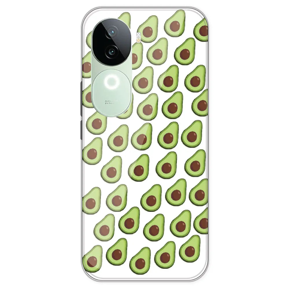 Avocado - Clear Printed Silicone Case For IQOO Z9S