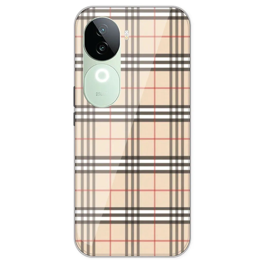Yellow Checks - Printed Silicone Case For IQOO Z9S
