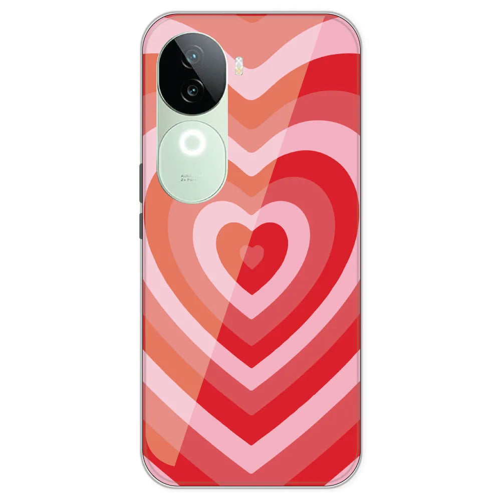 Red Hearts - Printed Silicone Case For IQOO Z9S