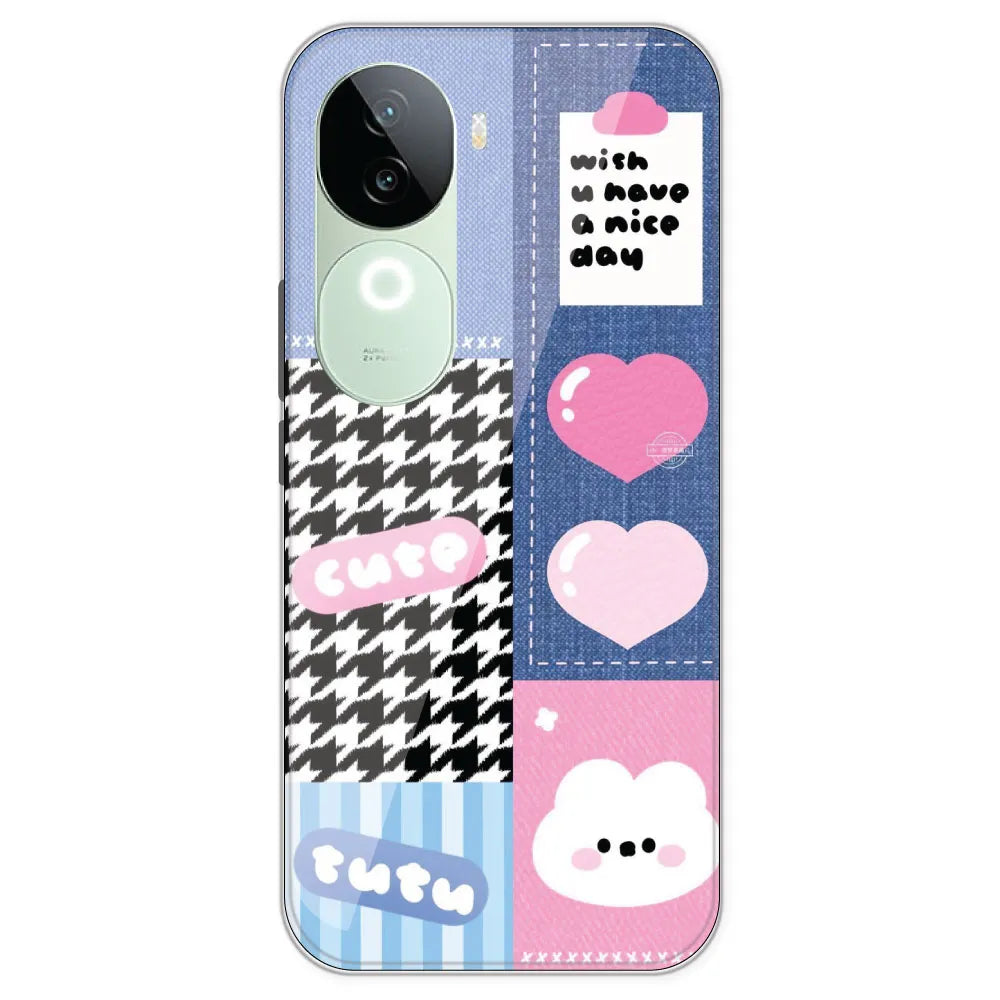 Cute Pink Bear Collage - Printed Silicone Case For IQOO Z9S