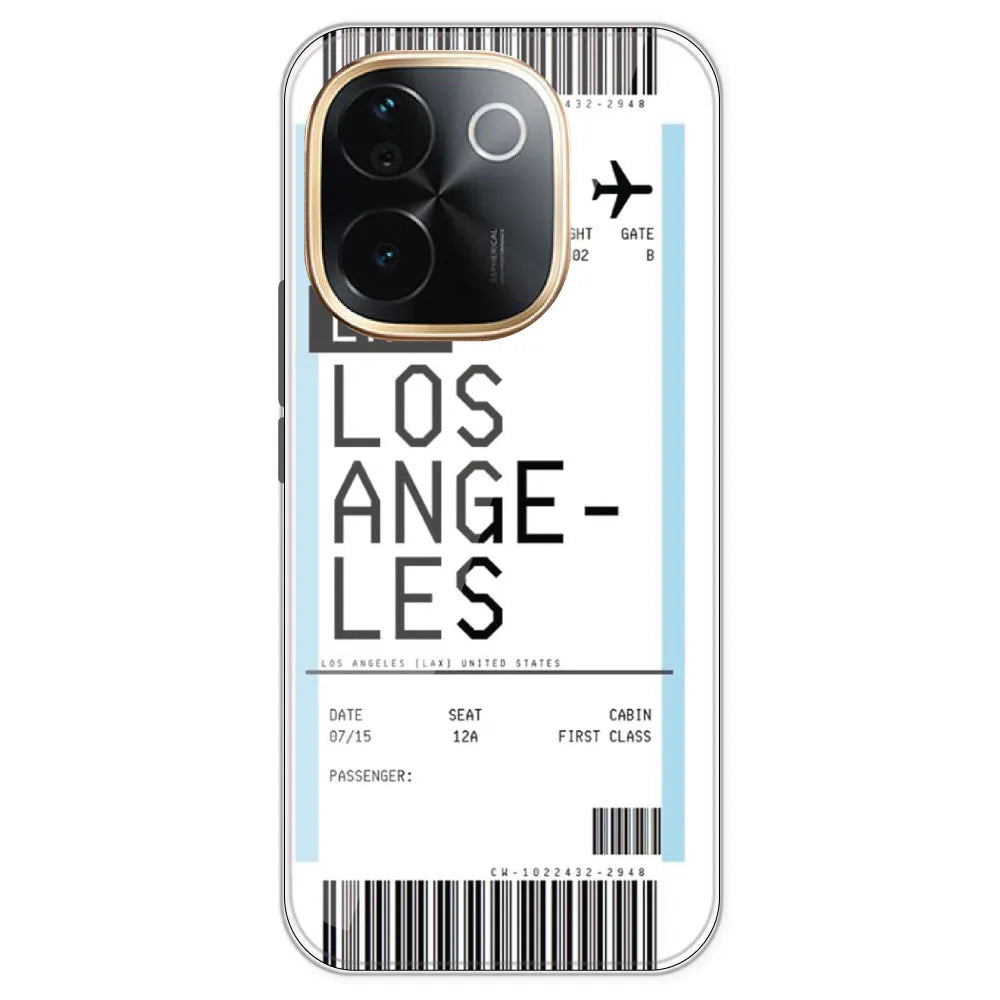 Los Angeles Ticket - Clear Printed Silicone Case For IQOO Z9S Pro
