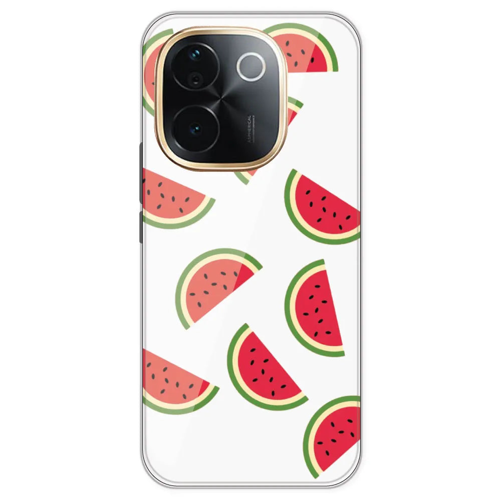 Watermelons - Clear Printed Silicone Case For IQOO Z9S Pro