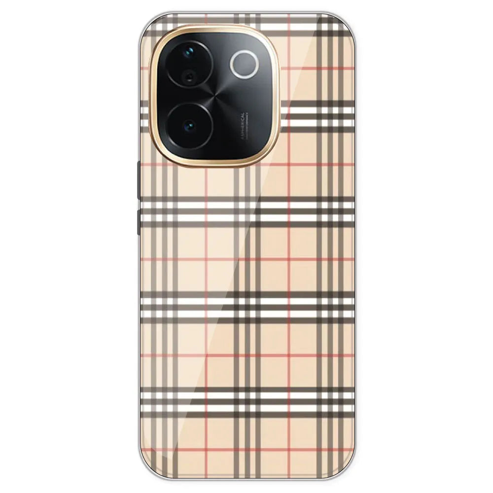 Yellow Checks - Printed Silicone Case For IQOO Z9S Pro