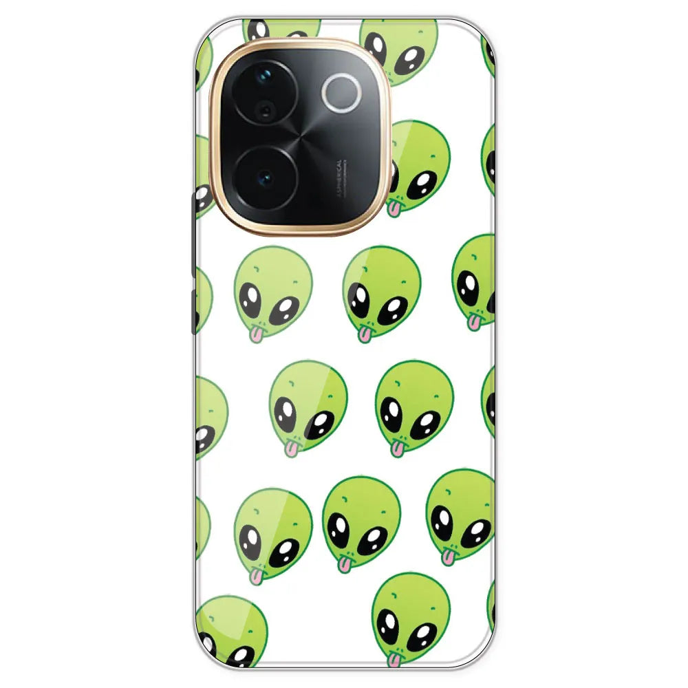 Alien - Clear Printed Silicone Case For IQOO Z9S Pro