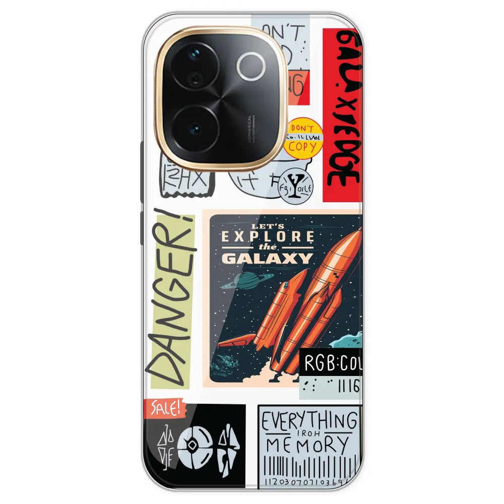 Galaxy - Clear Printed Silicone Case For IQOO Z9S Pro