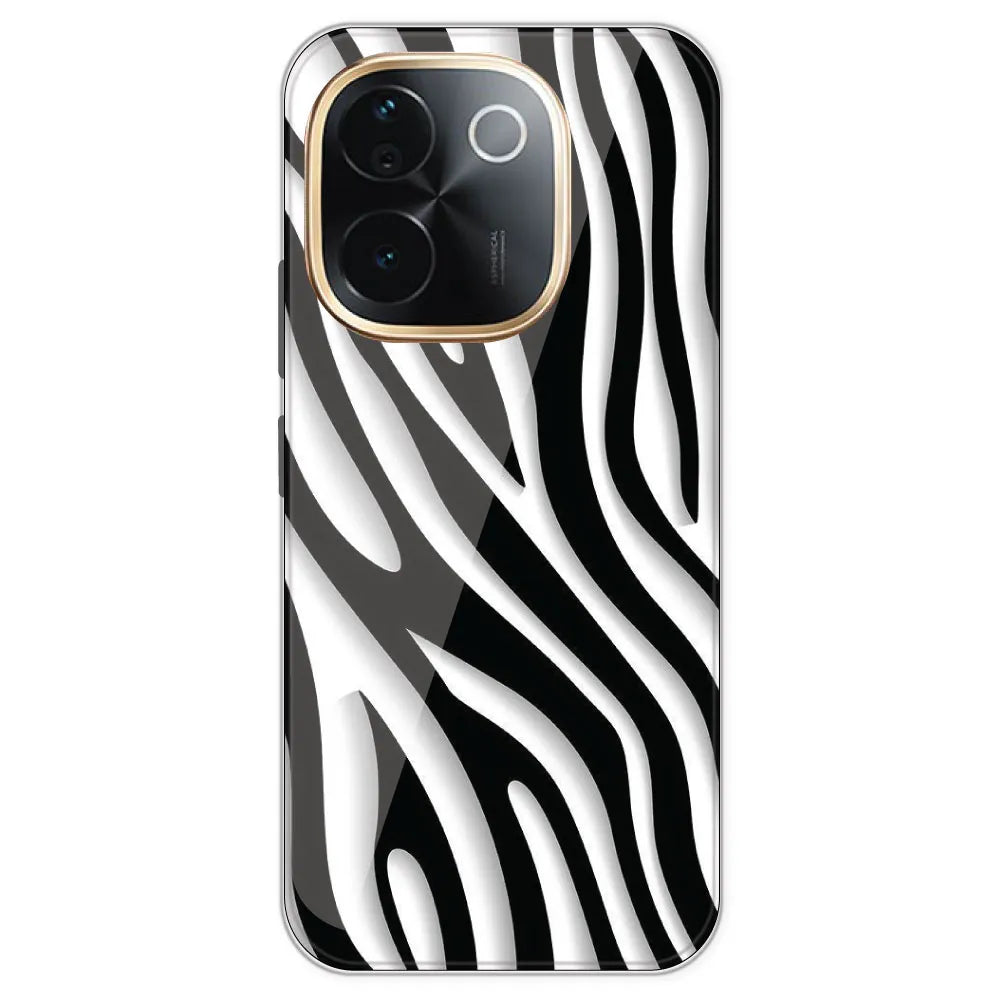Zebra Print - Clear Printed Silicone Case For IQOO Z9S Pro