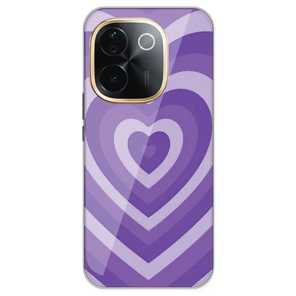 Purple Hearts - Printed Silicone 7Case For IQOO Z9S Pro