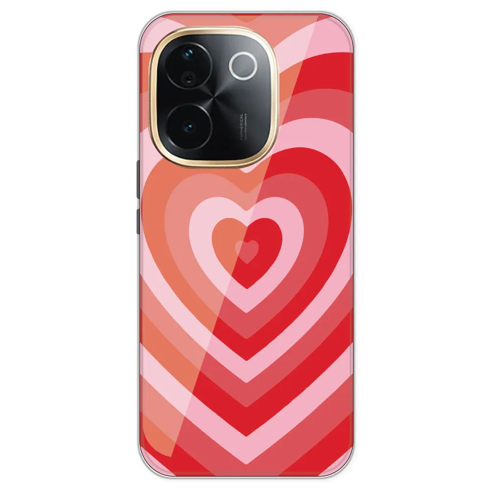 Red Hearts - Printed Silicone Case For IQOO Z9S Pro